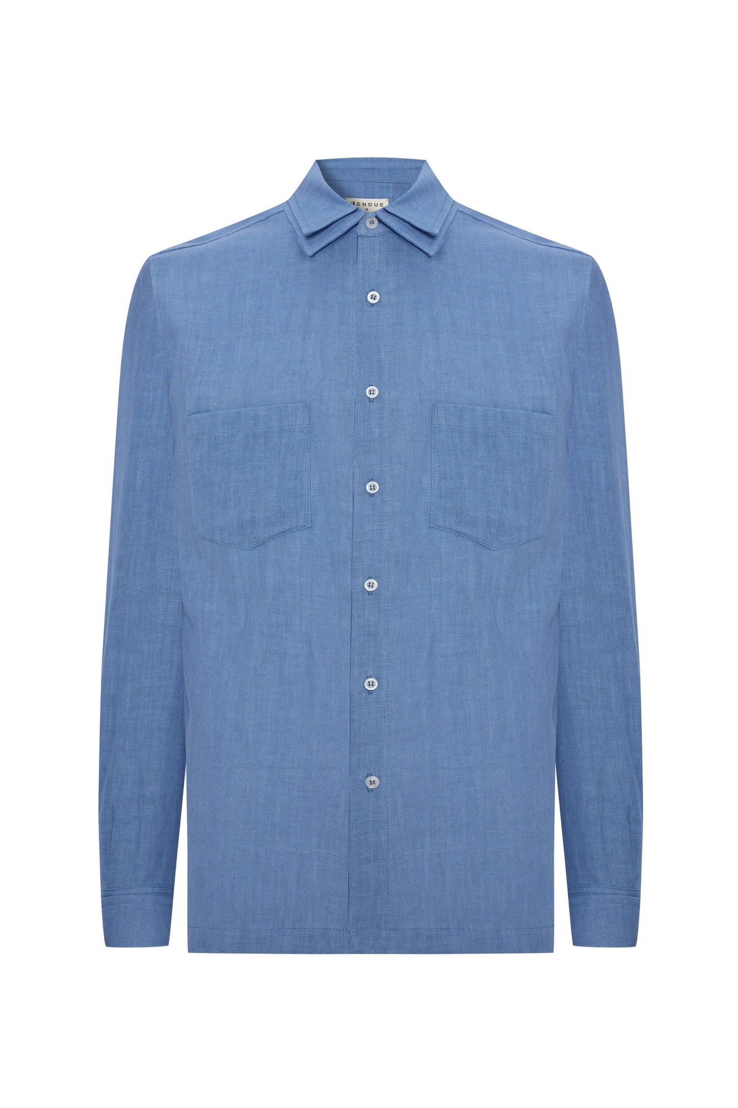 JENDUE Lucia Denim Linen Shirt - Relaxed Fit, and Breathable by Jendue US