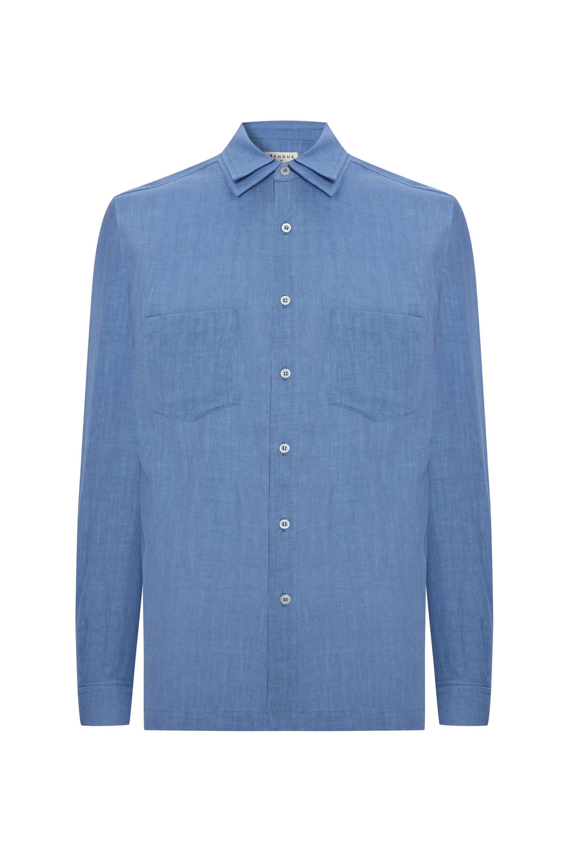 JENDUE Lucia Denim Linen Shirt - Relaxed Fit, and Breathable by Jendue US