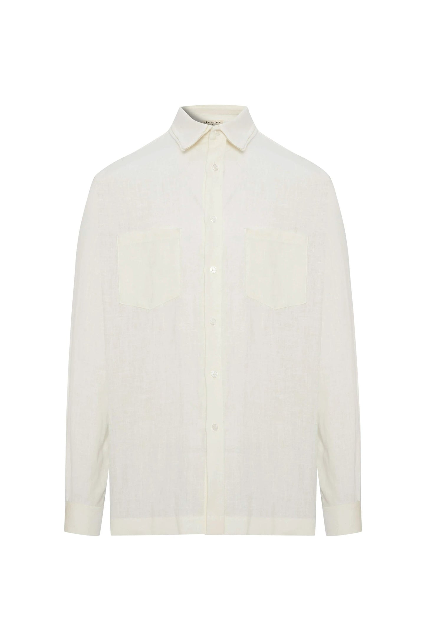 JENDUE Lucia Denim Linen Shirt - Relaxed Fit, and Breathable by Jendue US