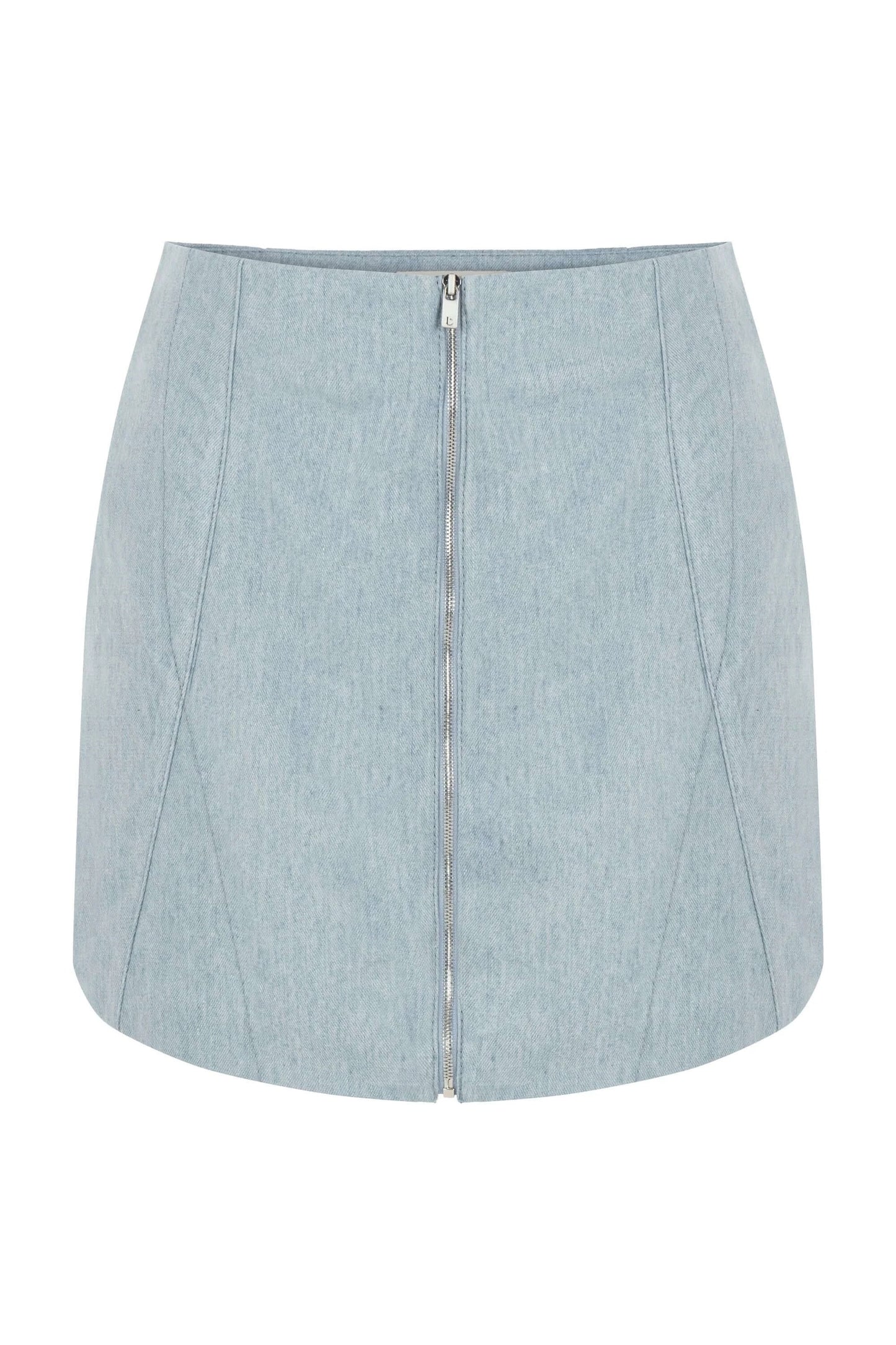 JENDUE Marvel Denim Mini Skirt - Light Wash by Jendue