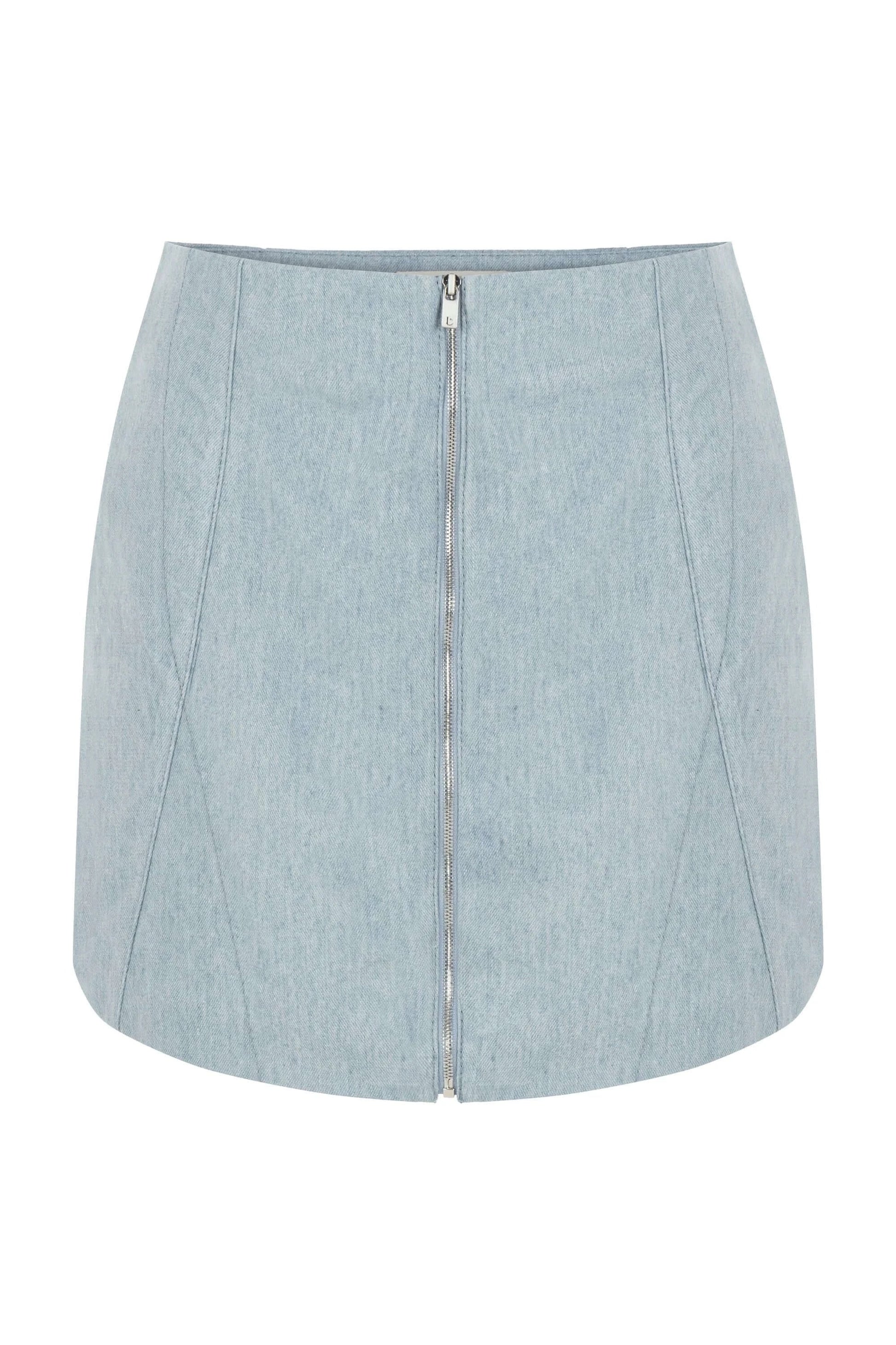 JENDUE Marvel Denim Mini Skirt - Light Wash by Jendue