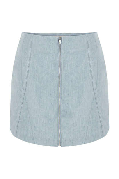 JENDUE Marvel Denim Mini Skirt - Light Wash by Jendue