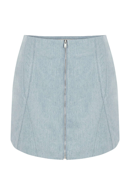 JENDUE Marvel Denim Mini Skirt - Light Wash by Jendue
