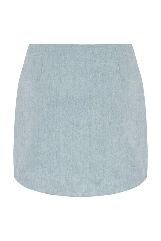 JENDUE Marvel Denim Mini Skirt - Light Wash by Jendue