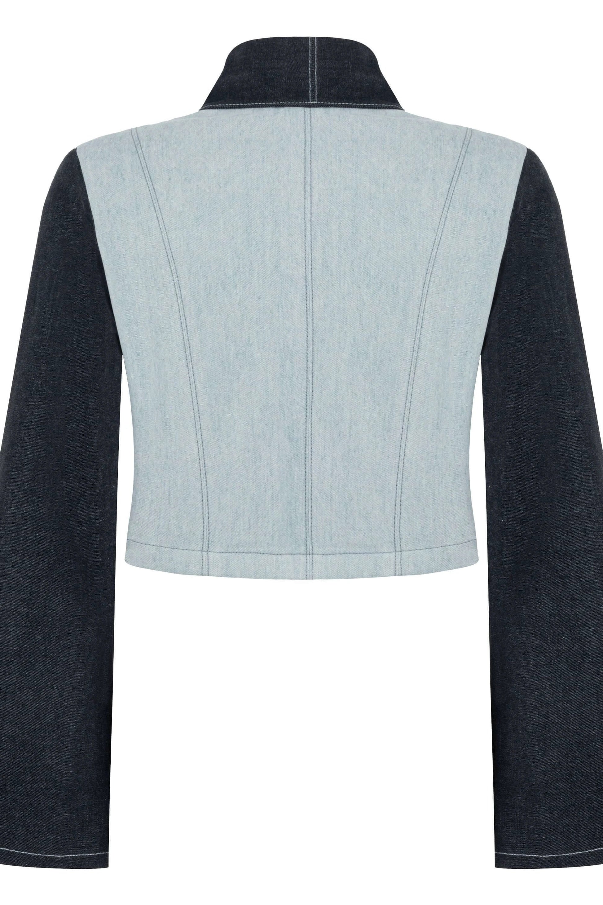 JENDUE Monte Denim Jacket - Stylish Zip-Front Crop Top by Jendue