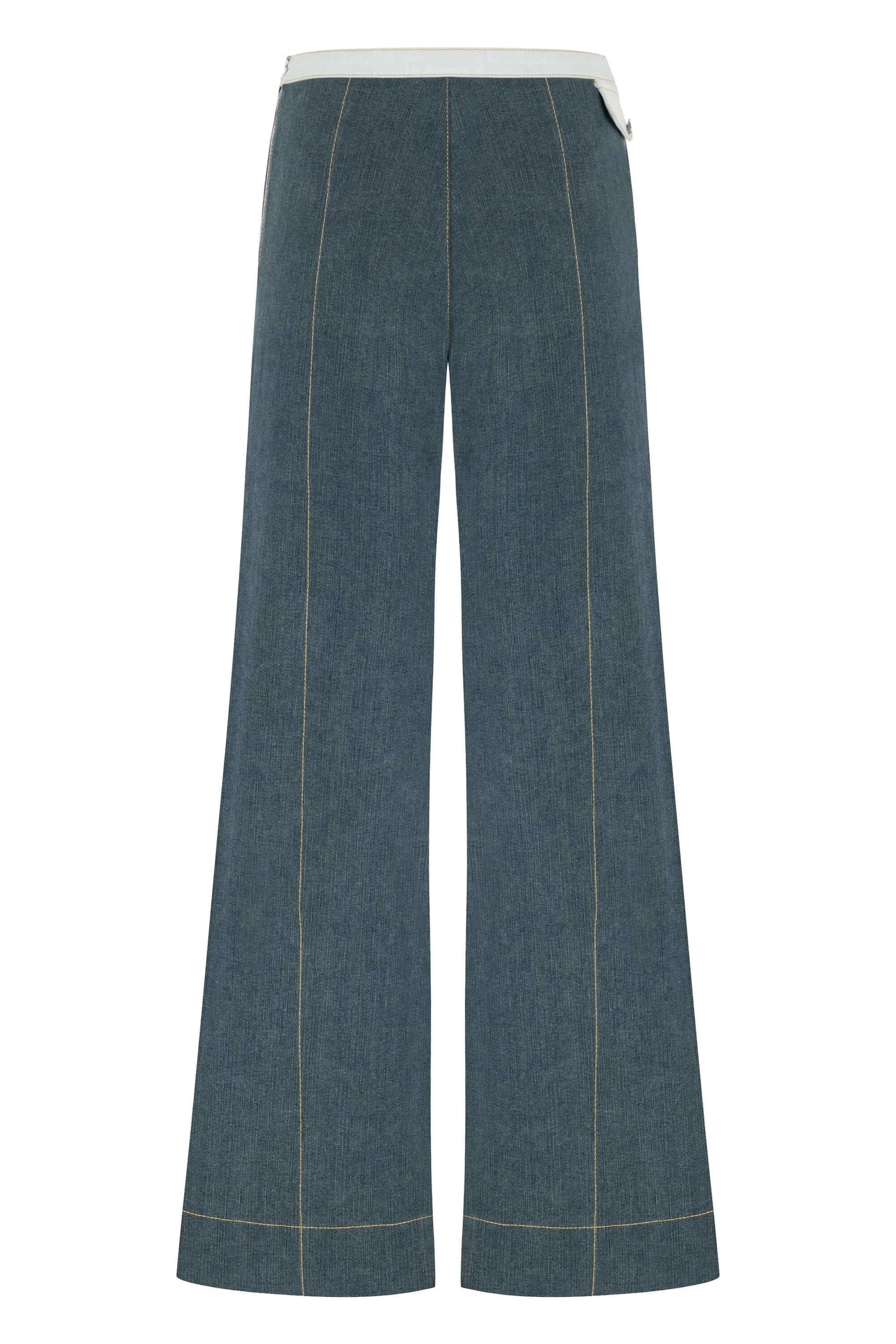 JENDUE Monte Wide Leg Denim Jeans - Unique Zip Detail by Jendue