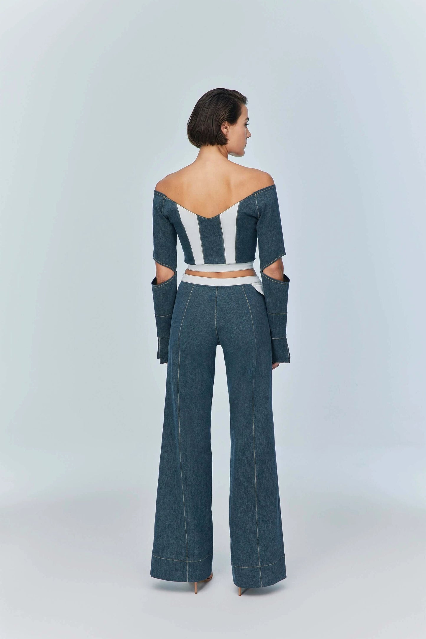 JENDUE Monte Wide Leg Denim Jeans - Unique Zip Detail by Jendue