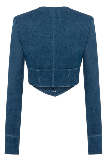 JENDUE Myla Corset Denim Top - Stylish & Structured by Jendue
