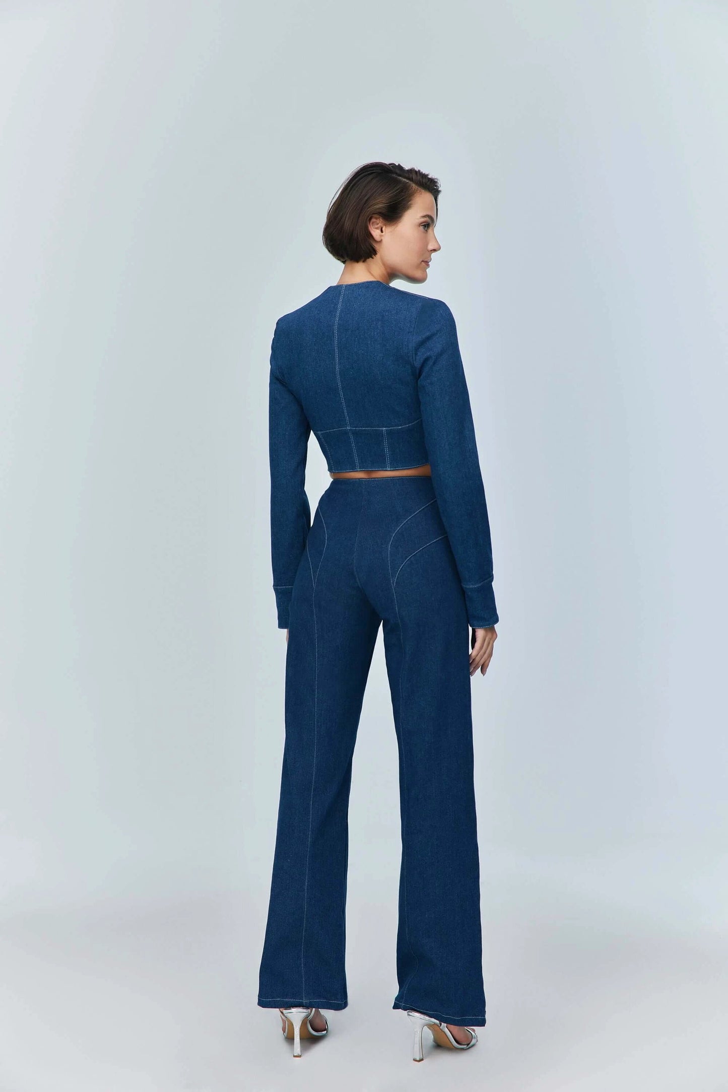 JENDUE Myla Corset Denim Top - Stylish & Structured by Jendue