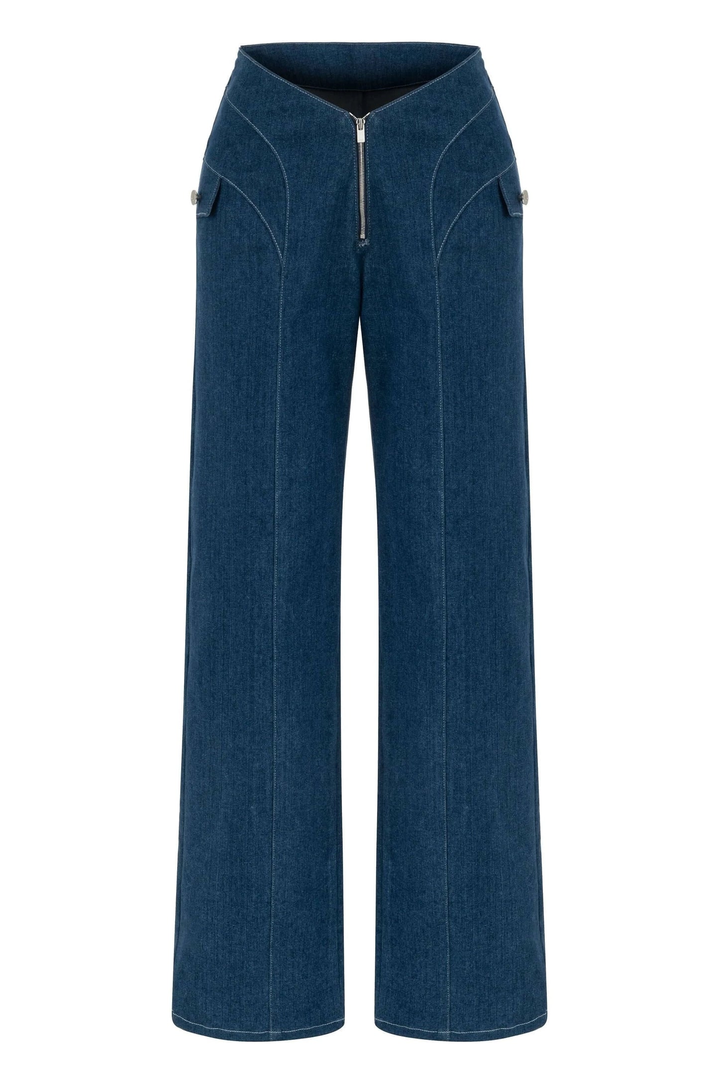 JENDUE Myla Denim Jean - Women's High-Waisted Wide Leg by Jendue