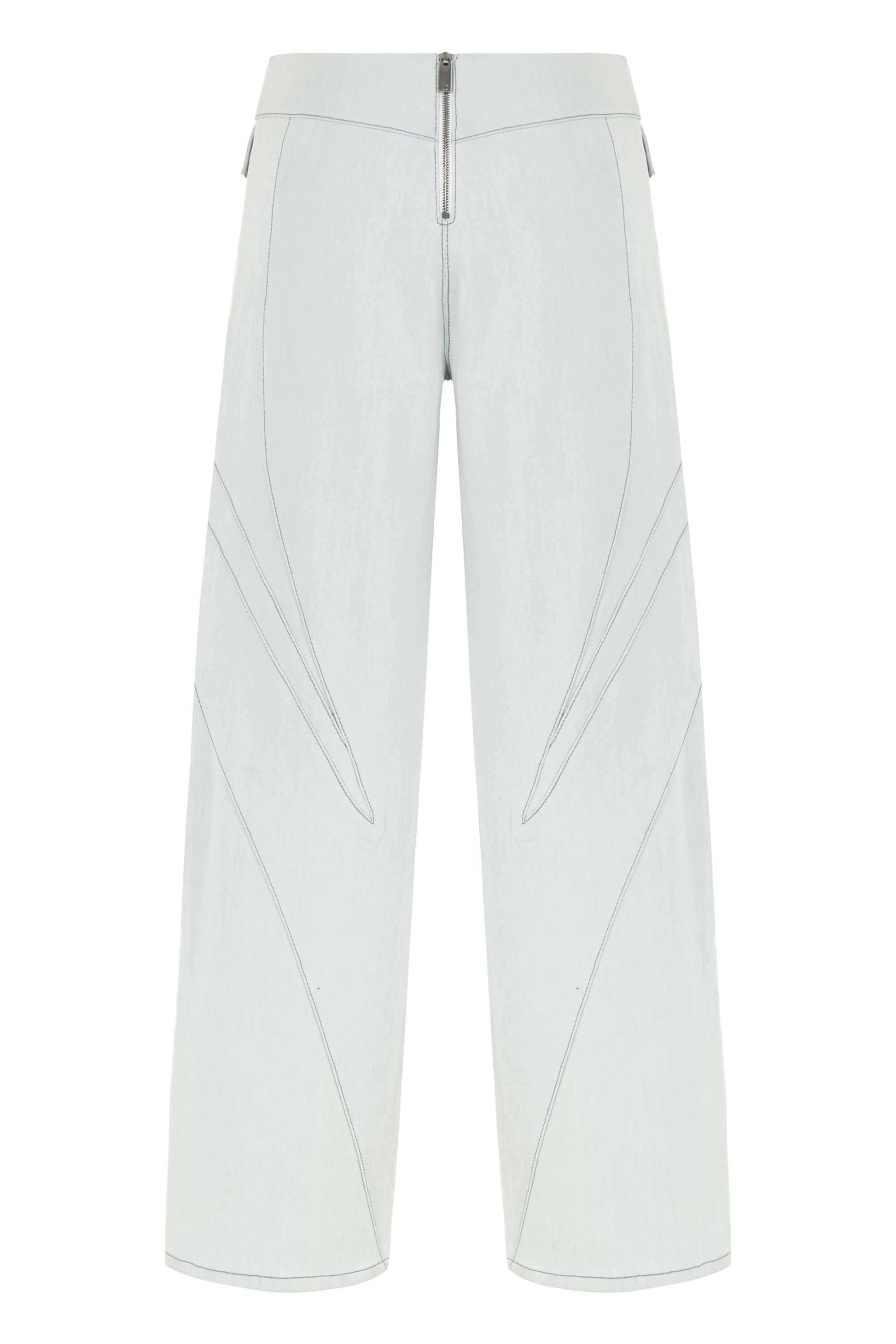 JENDUE Myla Light Denim Jean - Unique Cut-Outs & Wide Leg by Jendue