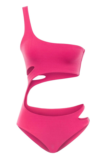 JENDUE Ocean Cutout Swimwear - One-Shoulder Monokini by Jendue
