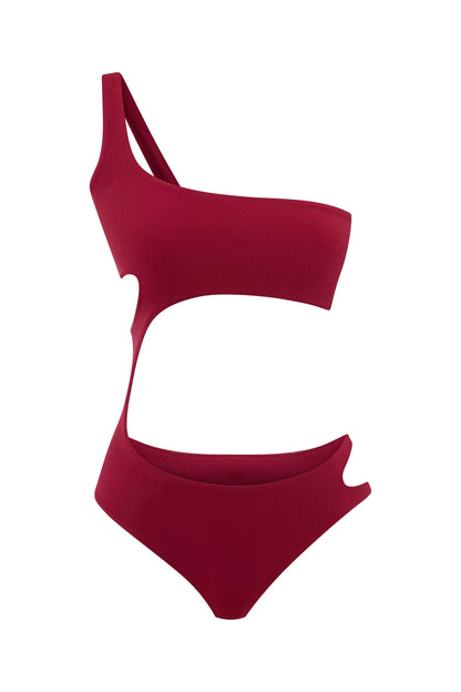 JENDUE Ocean Cutout Swimwear - One-Shoulder Monokini by Jendue