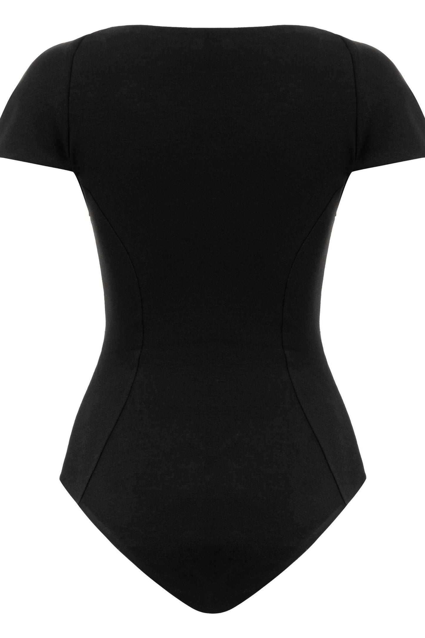 JENDUE Otara Black Bodysuit | Stylish Cut-Out Denim Top by Jendue