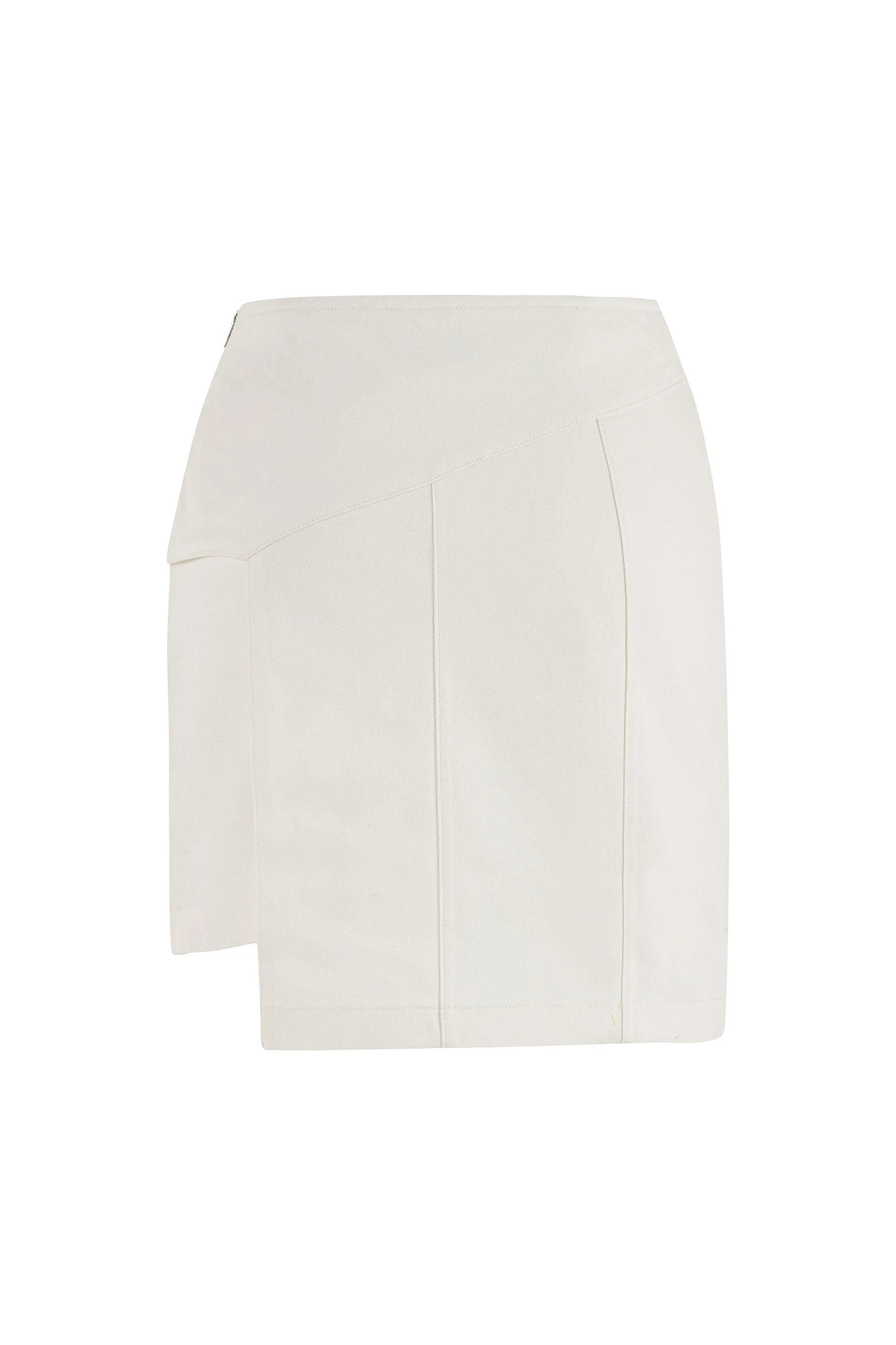 JENDUE Ron Eye Mini Denim Skirt - Modern Asymmetrical Style by Jendue