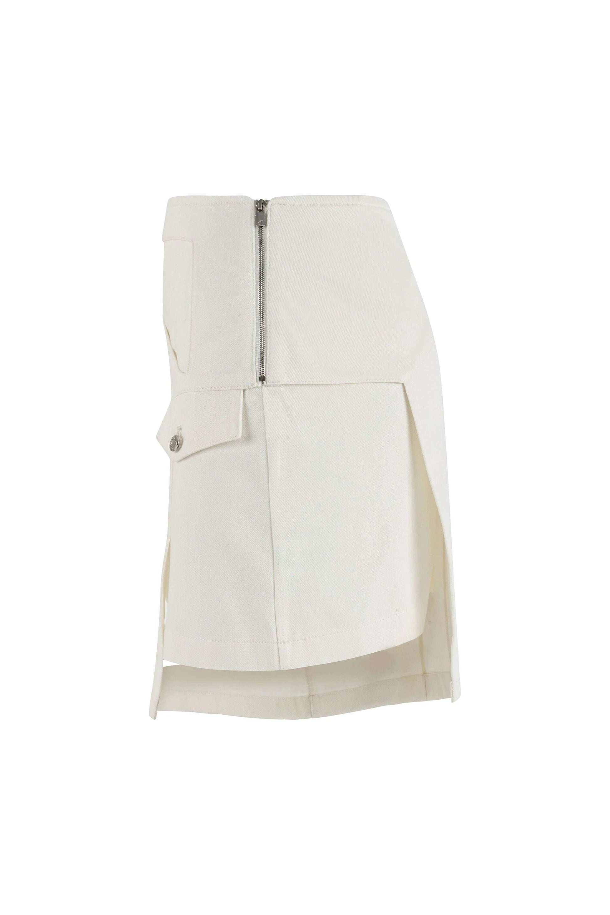 JENDUE Ron Eye Mini Denim Skirt - Modern Asymmetrical Style by Jendue
