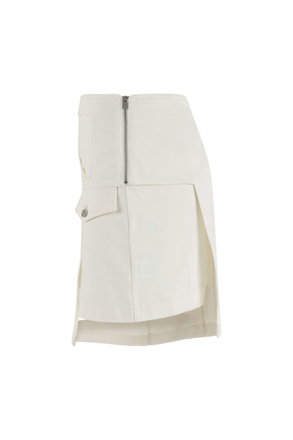 JENDUE Ron Eye Mini Denim Skirt - Modern Asymmetrical Style by Jendue