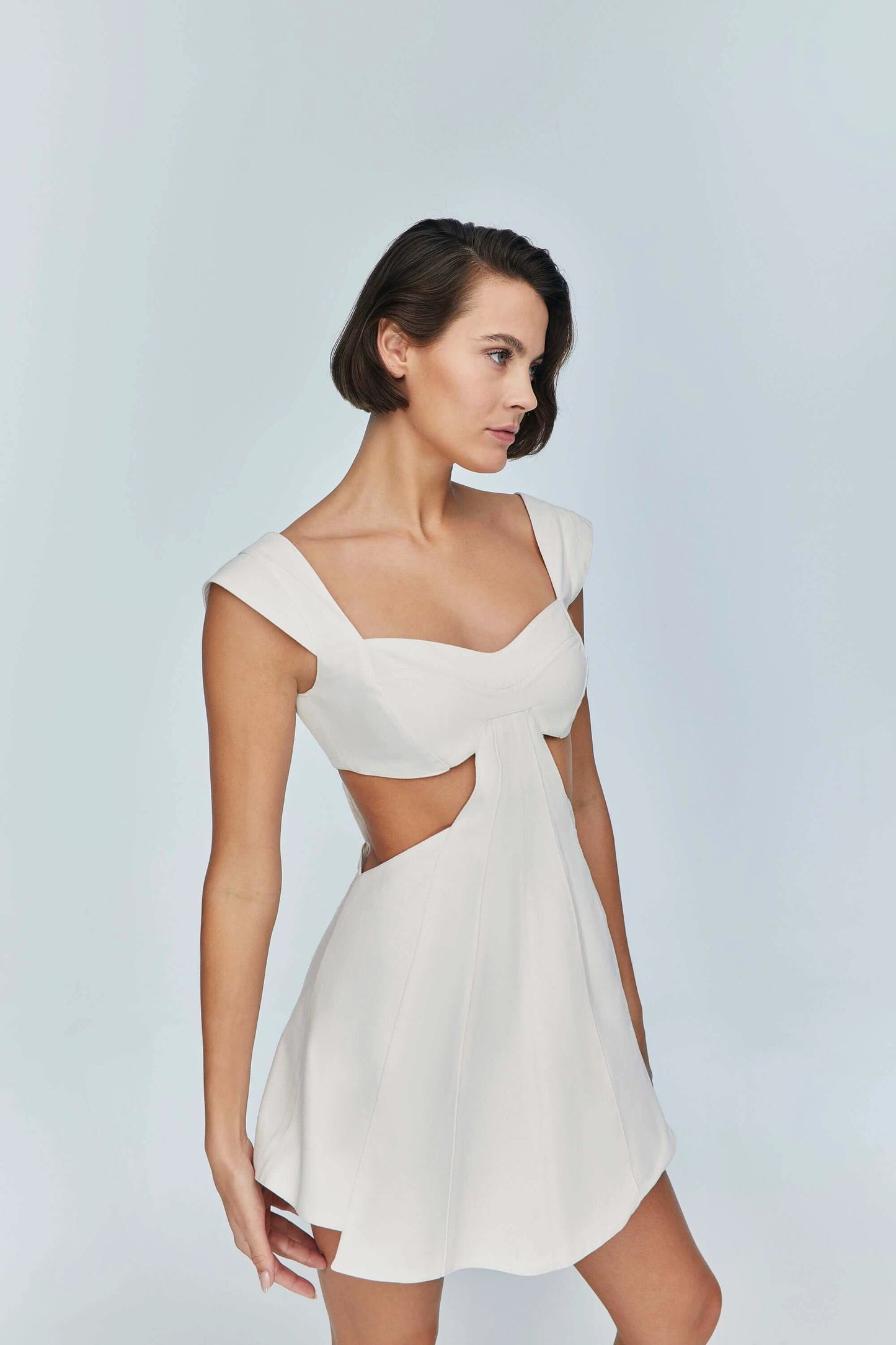 JENDUE Ron White Cut Out Denim Mini Dress - Modern & Chic by Jendue