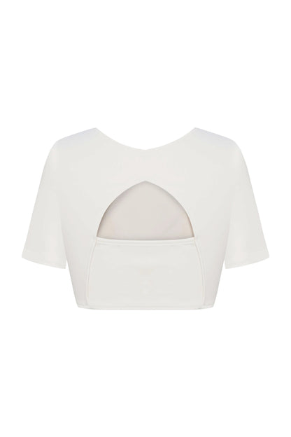 JENDUE Ronny Denim Jersey Crop Top - Stylish & Comfy by Jendue US
