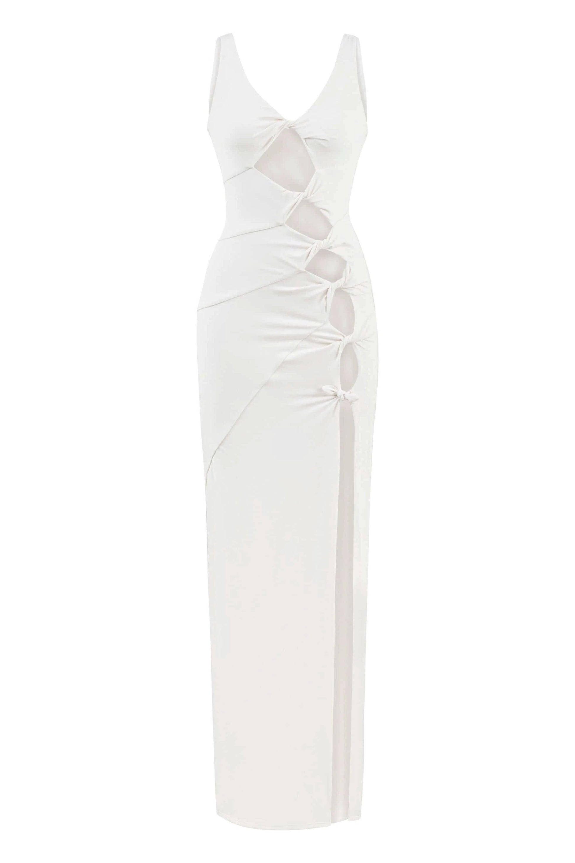 JENDUE Sara Dress - Elegant Cut-Out Maxi | Event Wear by Jendue