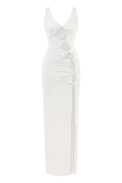 JENDUE Sara Dress - Elegant Cut-Out Maxi | Event Wear by Jendue