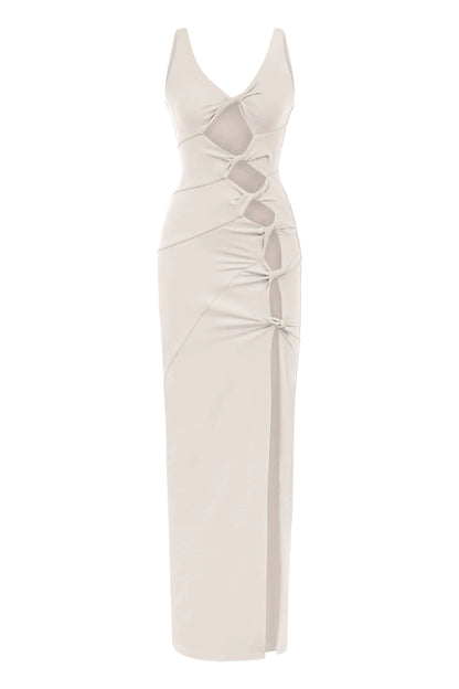 JENDUE Sara Dress - Elegant Cut-Out Maxi | Event Wear by Jendue