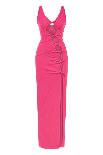 JENDUE Sara Dress - Elegant Cut-Out Maxi | Event Wear by Jendue