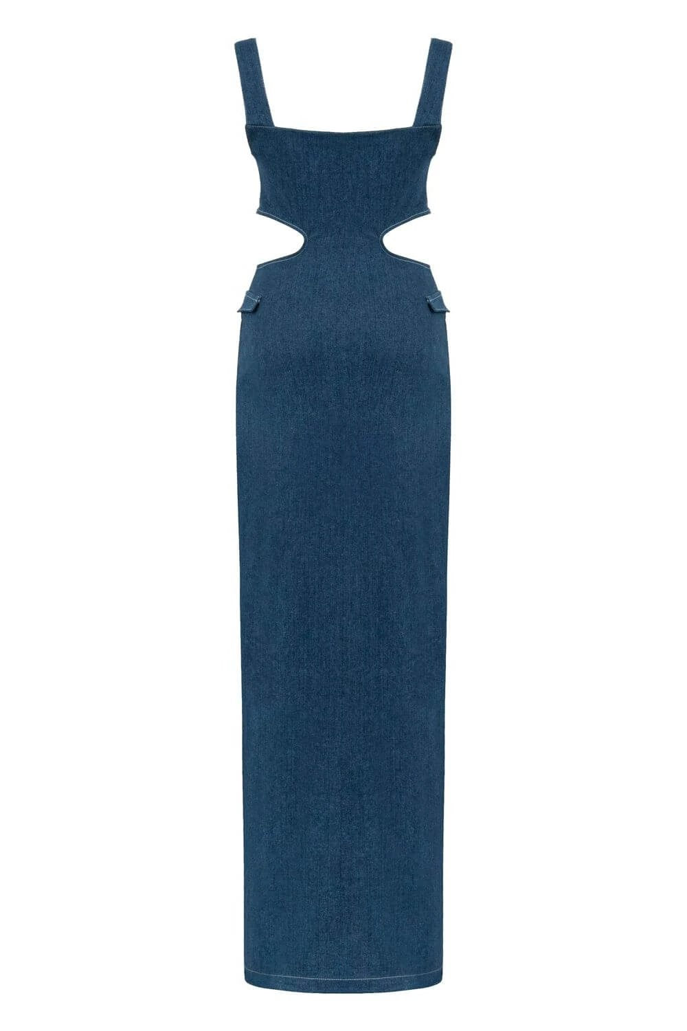 JENDUE Sosa Denim Maxi Dress - Stylish Cutout Jean Dress by Jendue
