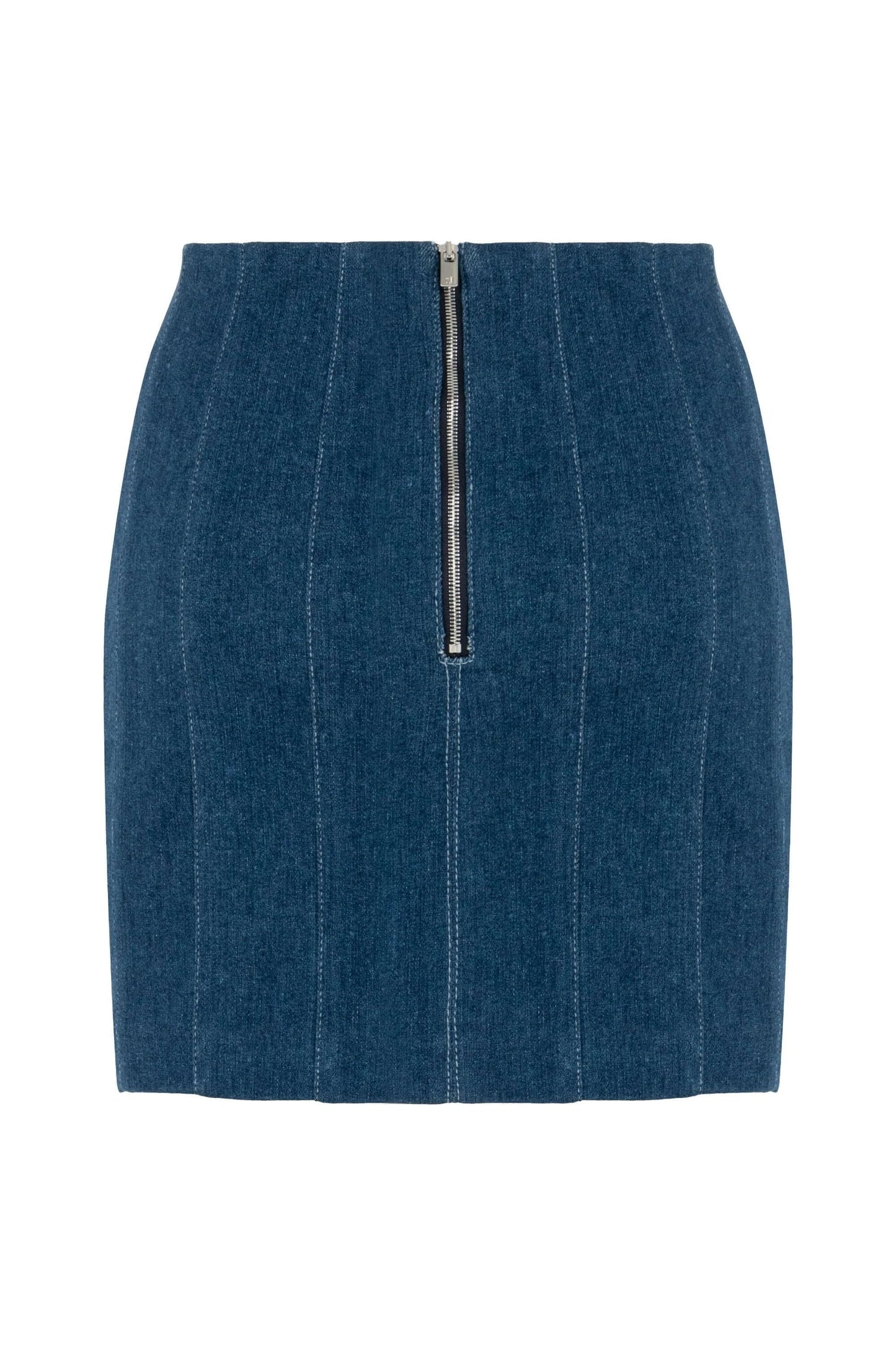 JENDUE Sosa Denim Skirt - High-Waisted Blue Mini Skirt by Jendue