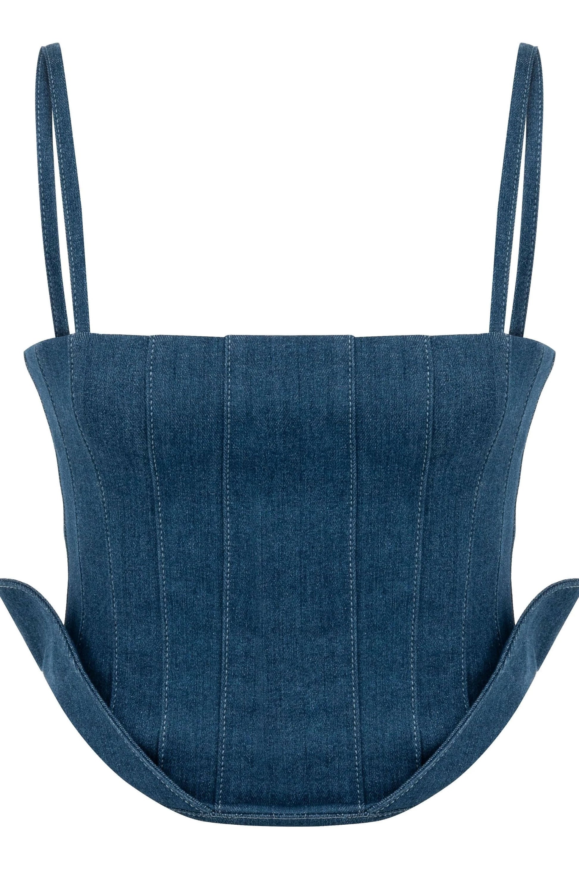 JENDUE Sosa Denim Top - Strapless Denim Corset by Jendue