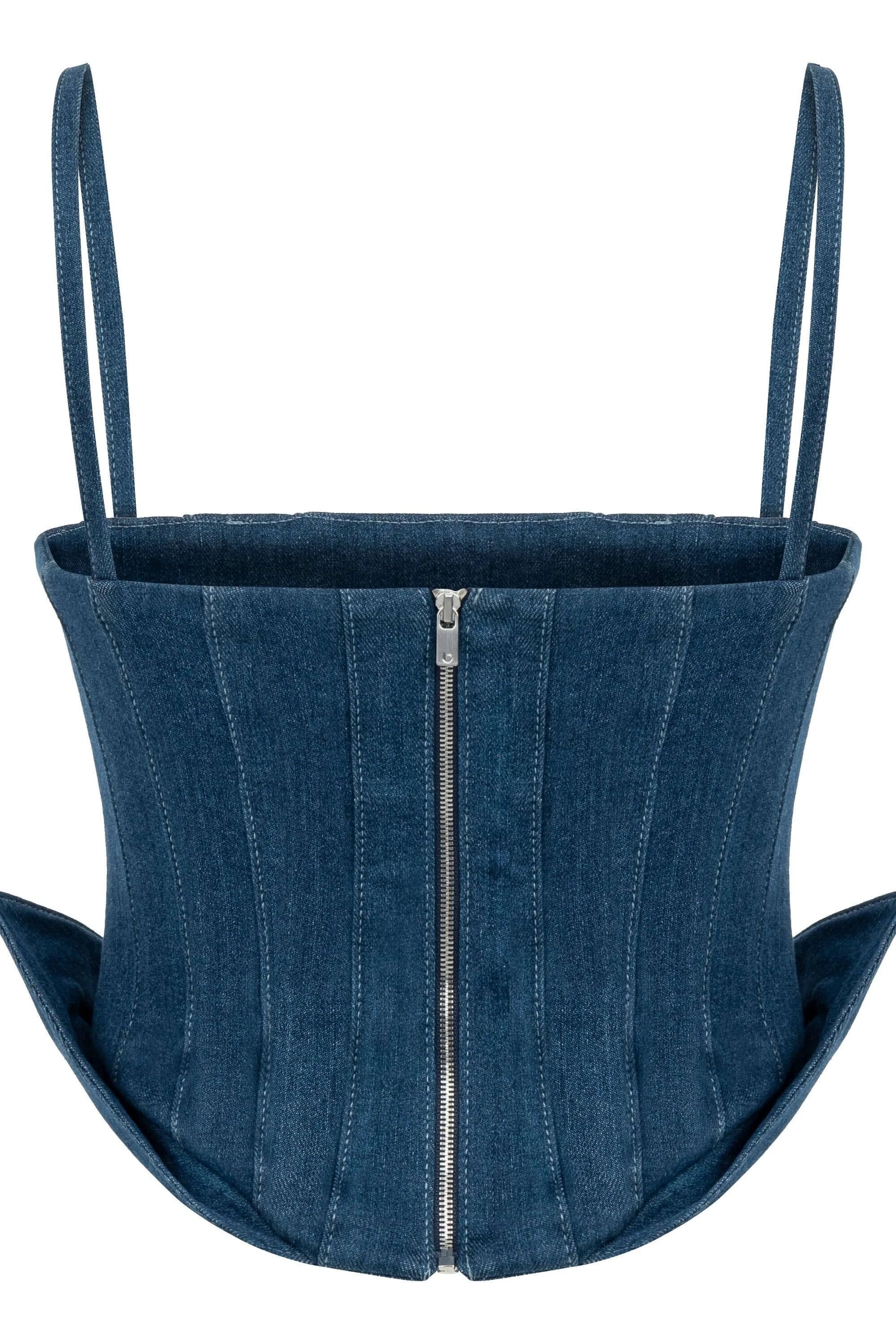 JENDUE Sosa Denim Top - Strapless Denim Corset by Jendue