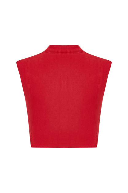 JENDUE Soul Flame Denim Crop Top