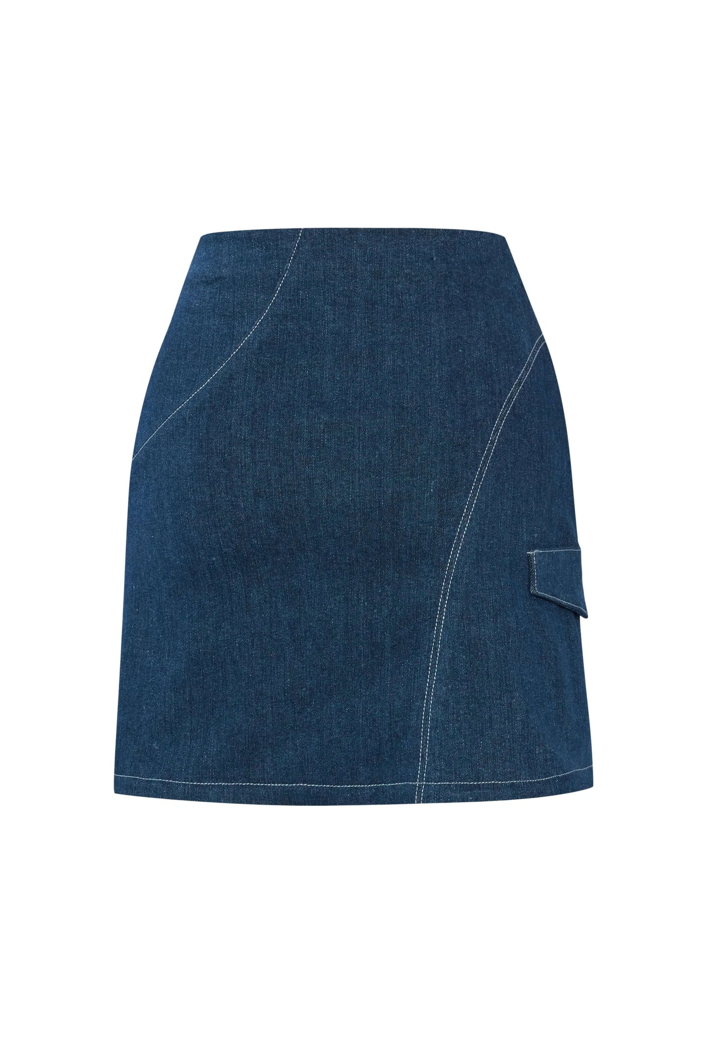 JENDUE Spin Denim Skirt - Stylish A-Line Mini with Zipper by Jendue