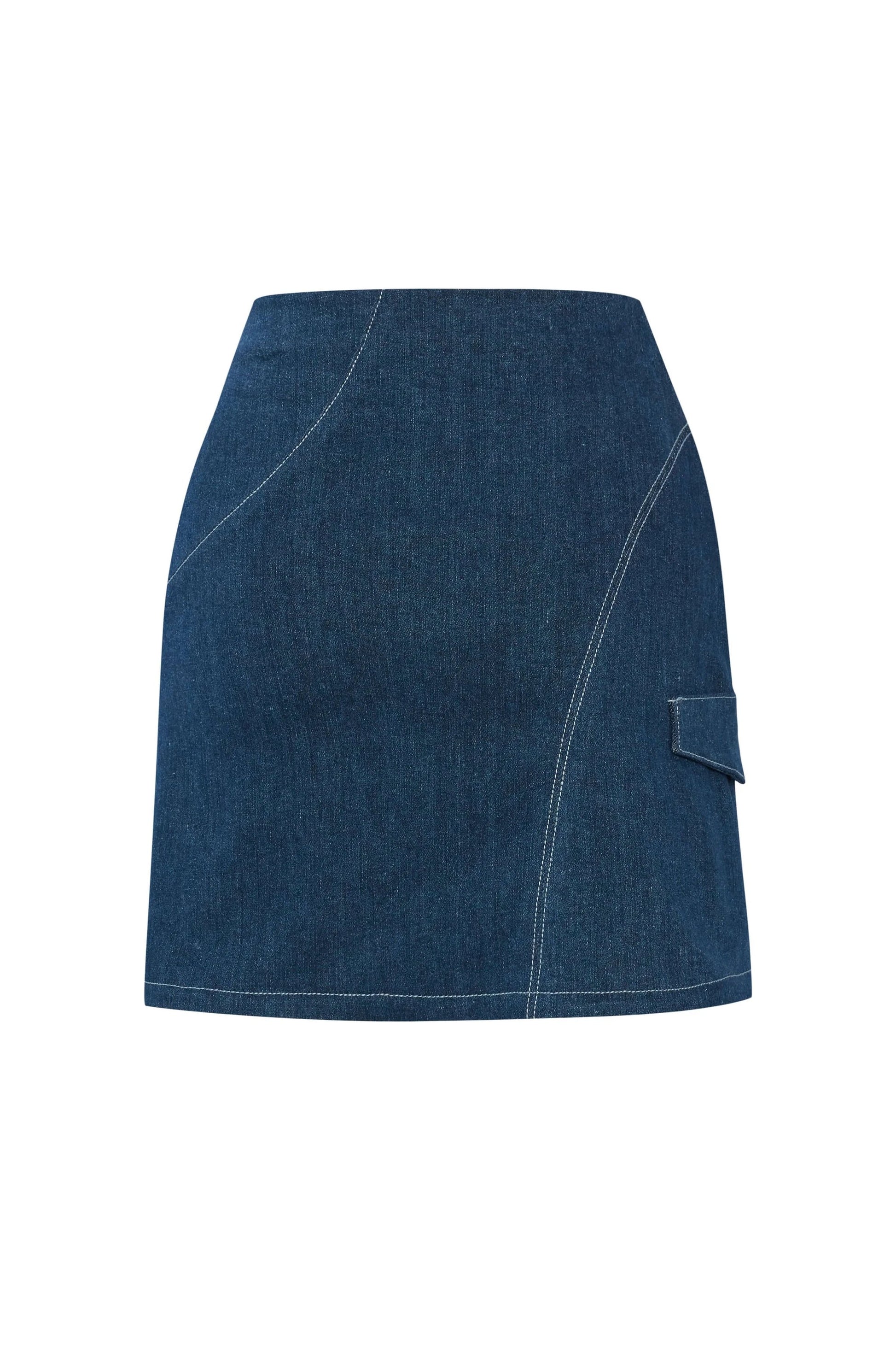 JENDUE Spin Denim Skirt - Stylish A-Line Mini with Zipper by Jendue