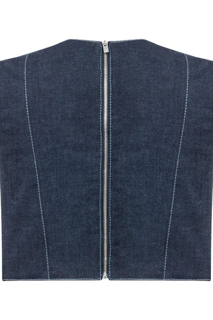 JENDUE Vonk Crop Denim Top - Stylish Women's Jean Vest by Jendue