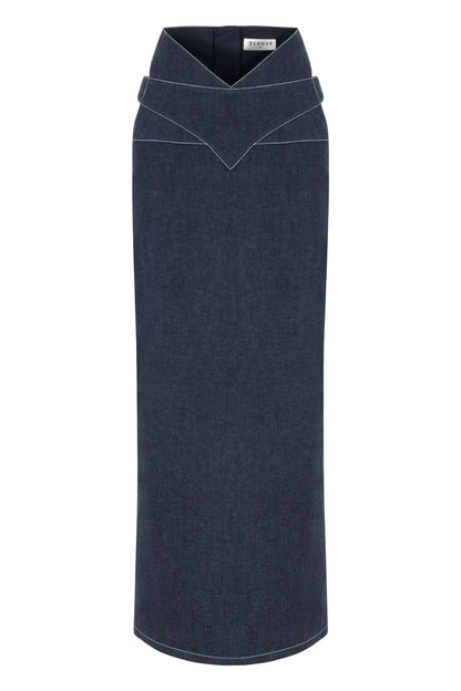 JENDUE Vonk Cut Out Denim Skirt - Stylish Women's Maxi by Jendue