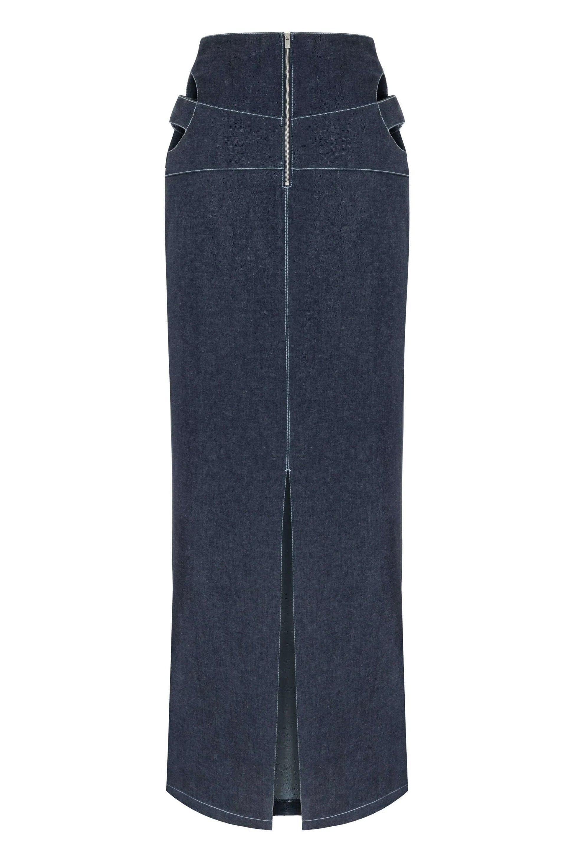 JENDUE Vonk Cut Out Denim Skirt - Stylish Women's Maxi by Jendue