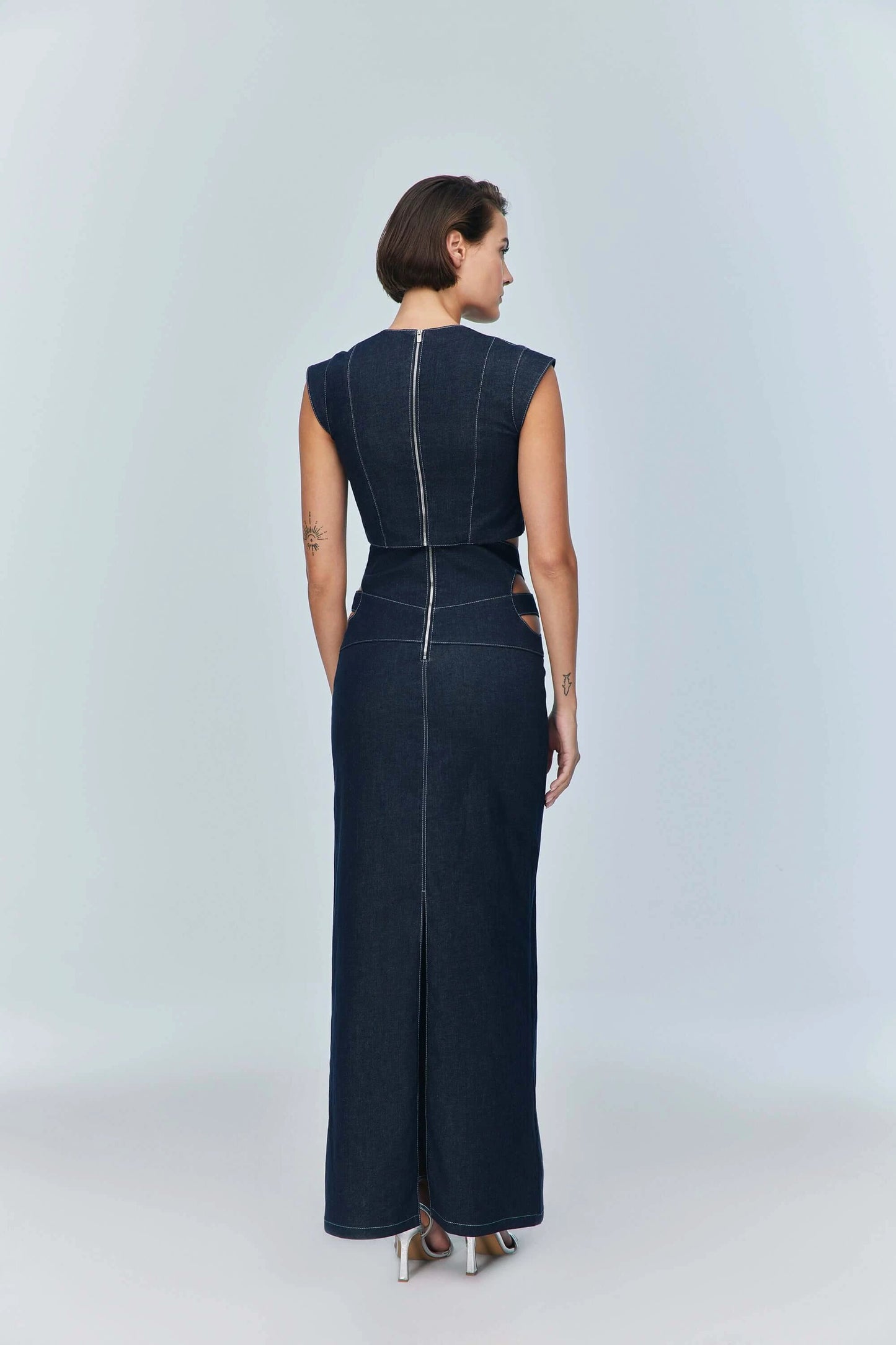 JENDUE Vonk Cut Out Denim Skirt - Stylish Women's Maxi by Jendue