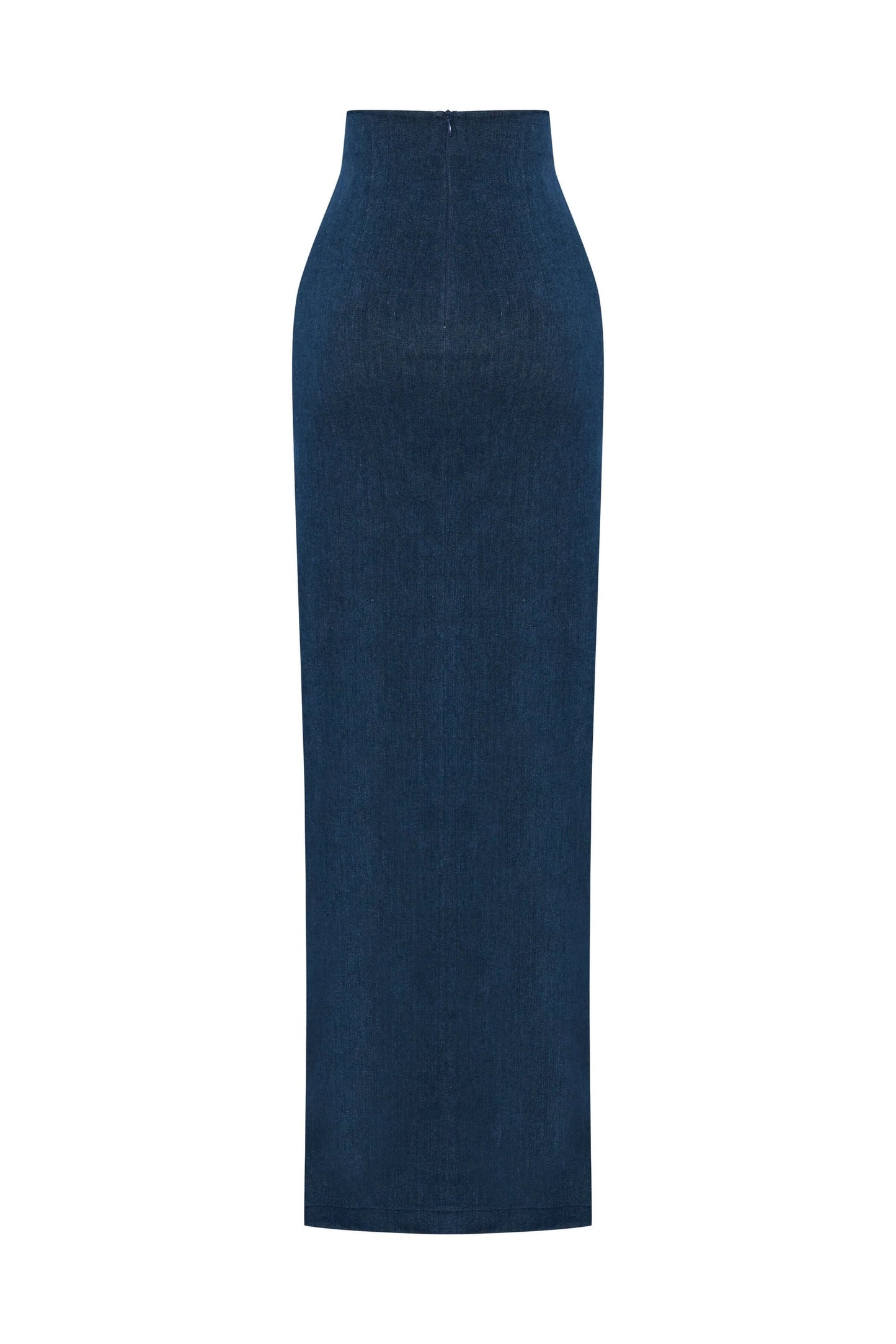 JENDUE Whispers Denim Skirt - High-Waisted Maxi with Slit by Jendue