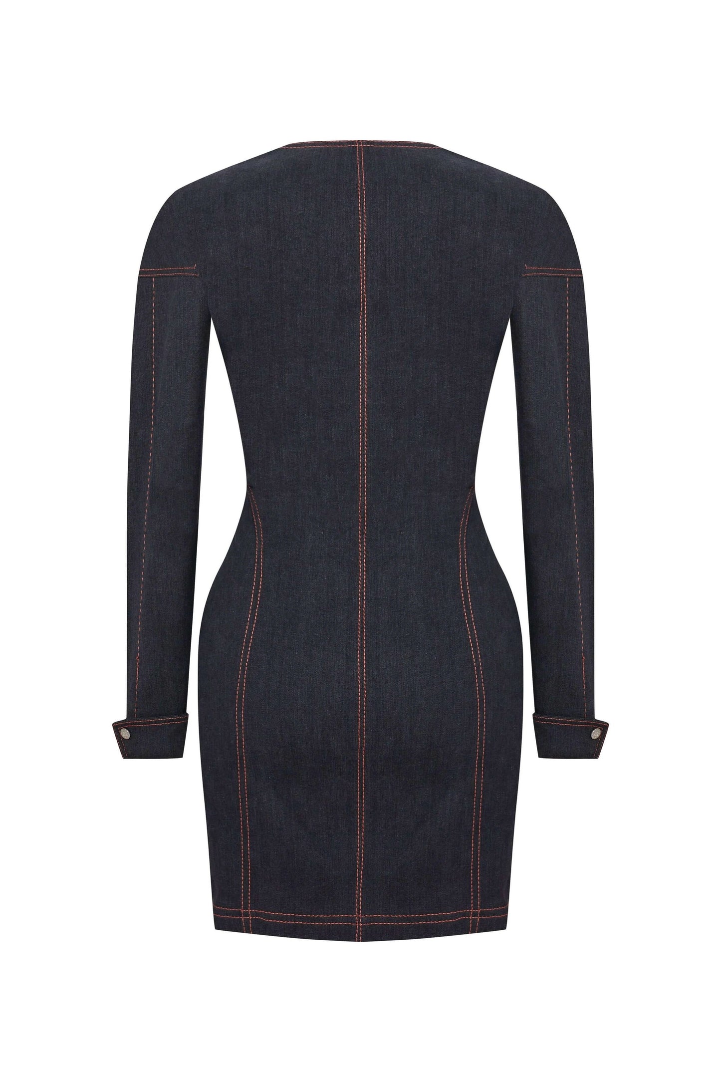 JENDUE Zeitgeist Denim Dress - Long Sleeve Jean Mini Dress by Jendue