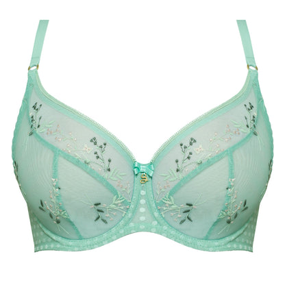 Samanta Juno Mint Sheer Mesh Tulle Full Coverage Bra