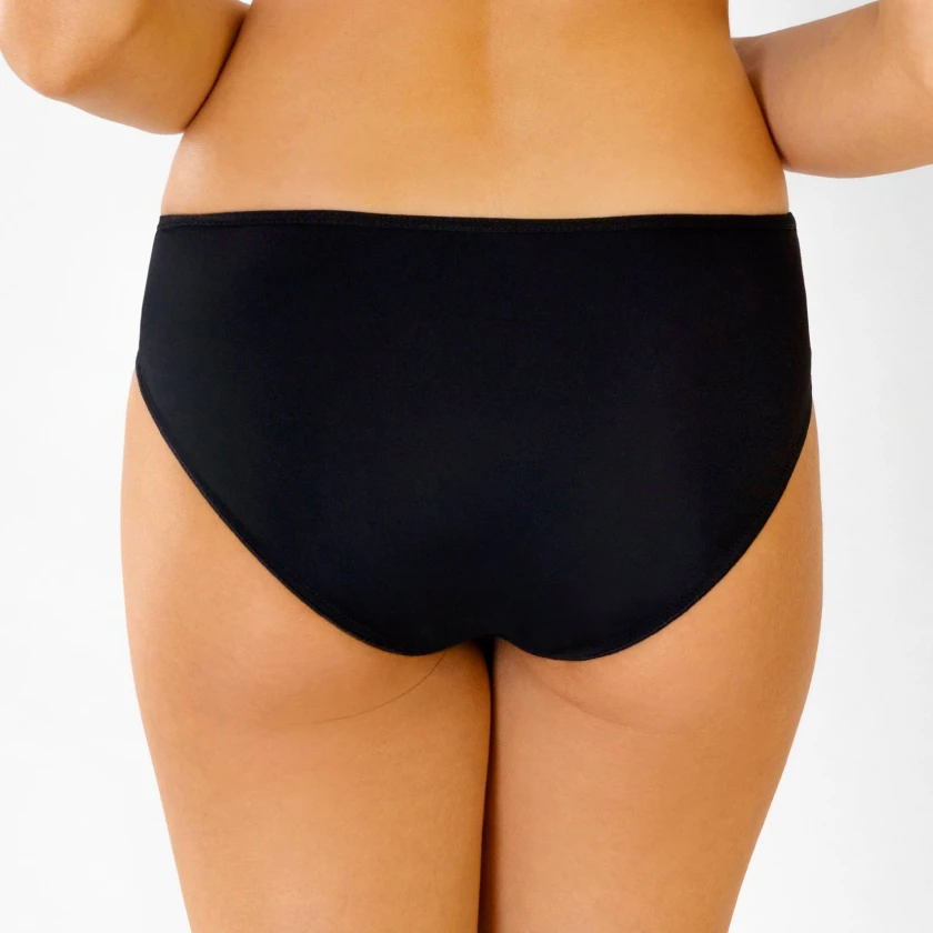 Semi Sheer Mesh Bikini Panty Kamila Black by Rosme Lingerie