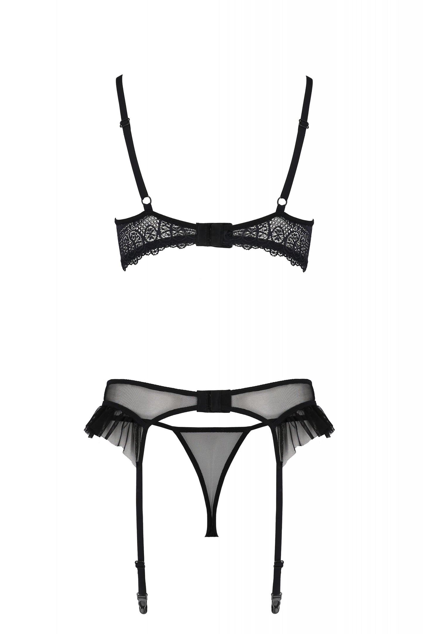 Sexy Open Cup Bra Garter Belt String Set Passion Kerria