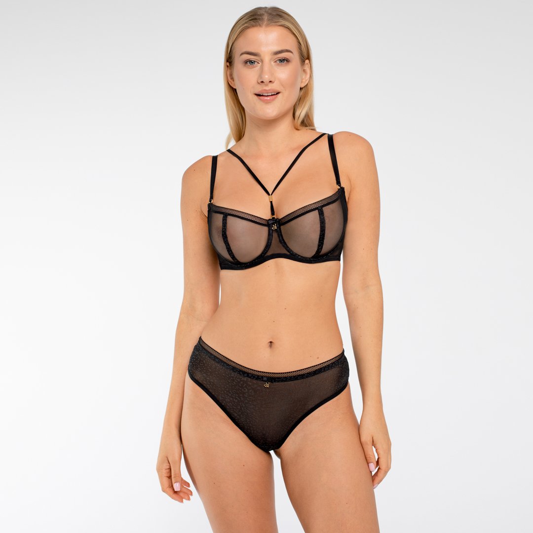 Semi-Sheer Tulle Thong Panty Samanta Leo