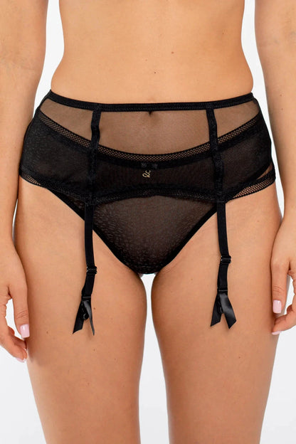 Transparent Tulle Garter Belt Samanta Leo by Samanta Lingerie