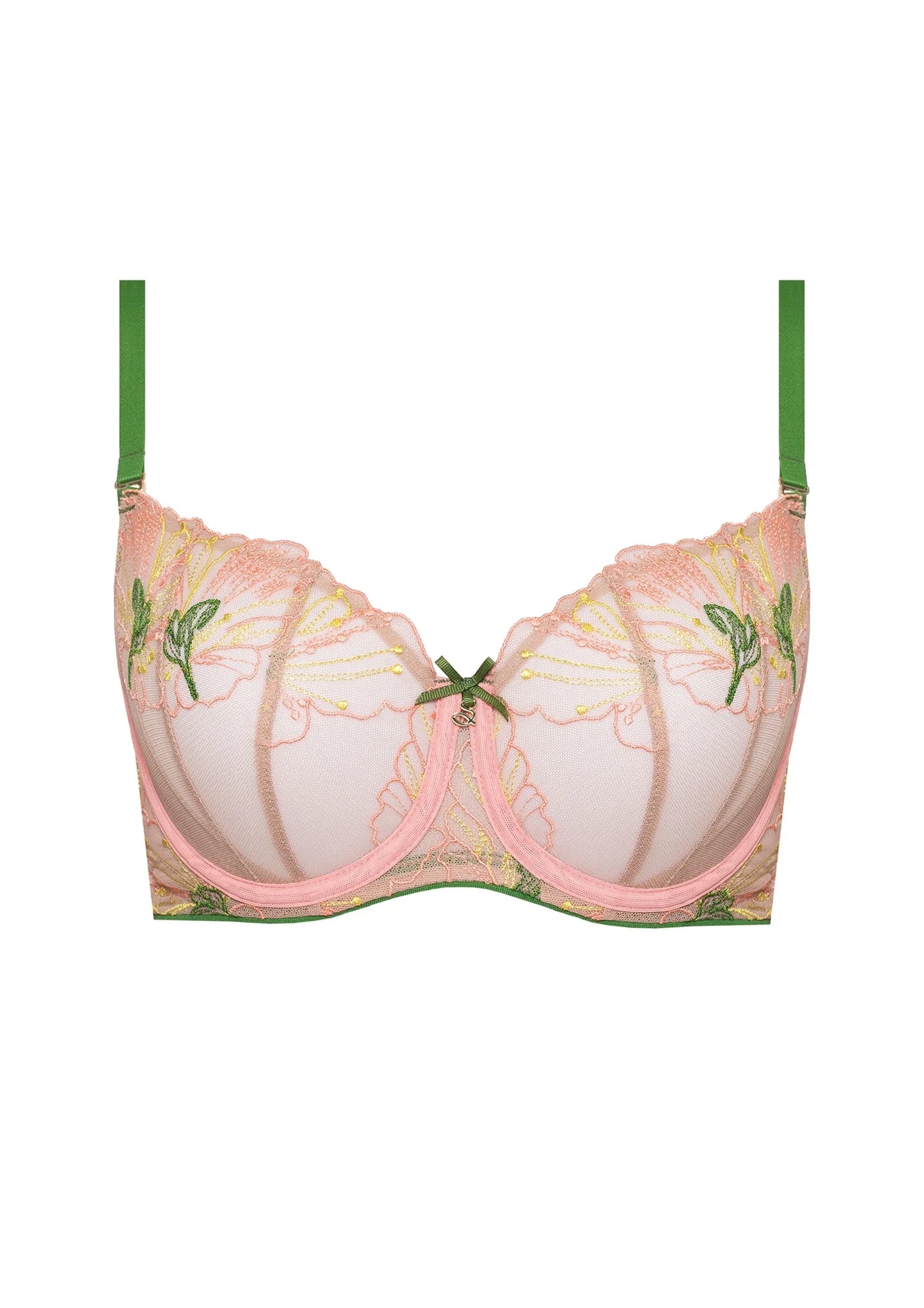 Samanta Lilly Hibiscus Sheer Balconette Bra