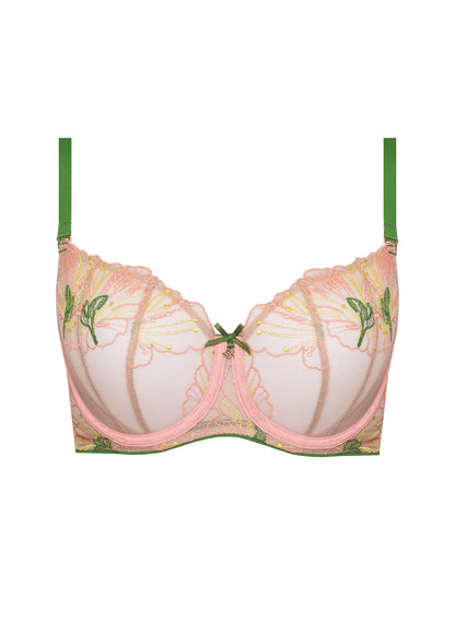 Samanta Lilly Hibiscus Sheer Balconette Bra
