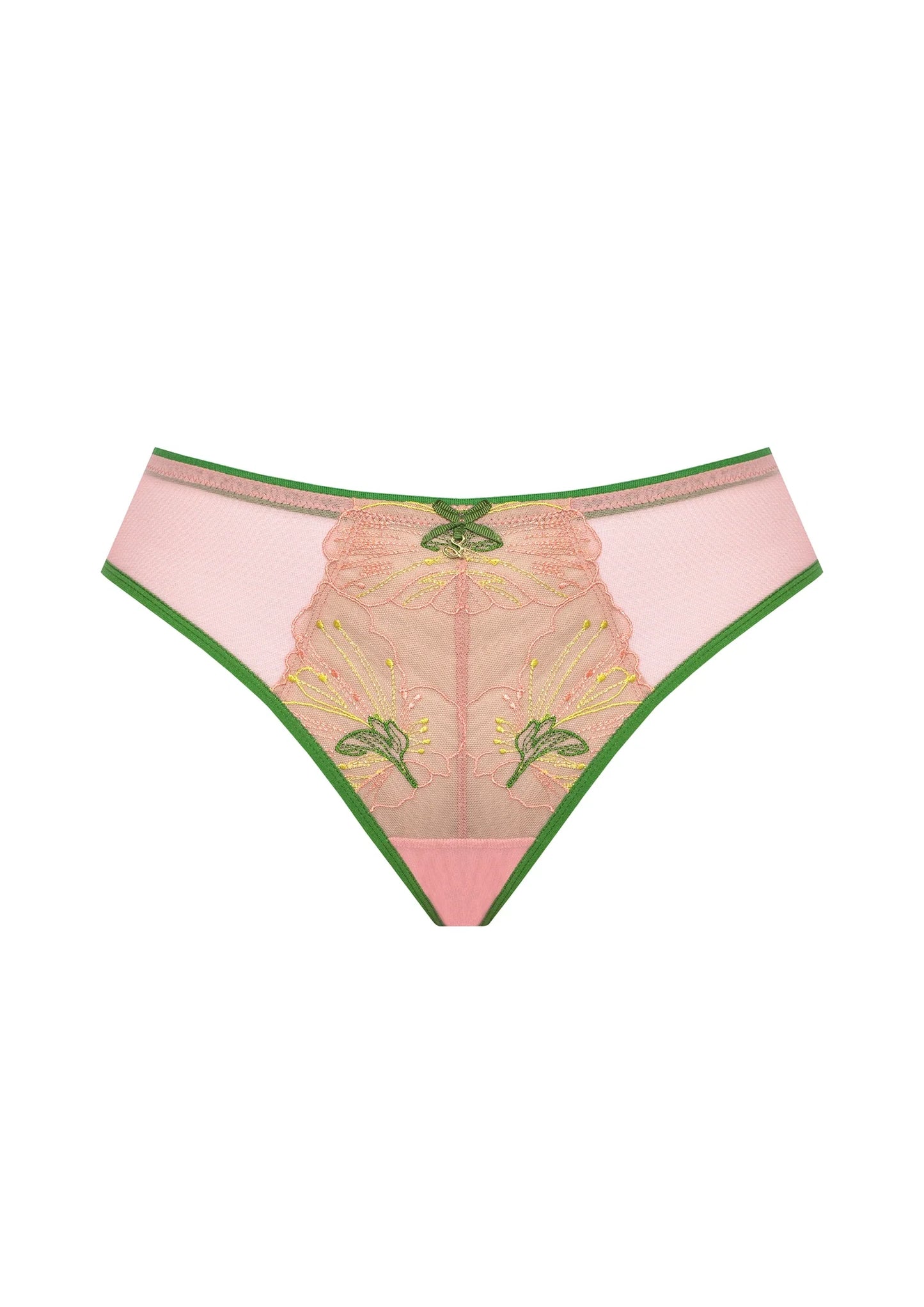 Samanta Lilly Hibiscus Sheer Brazilian Panty