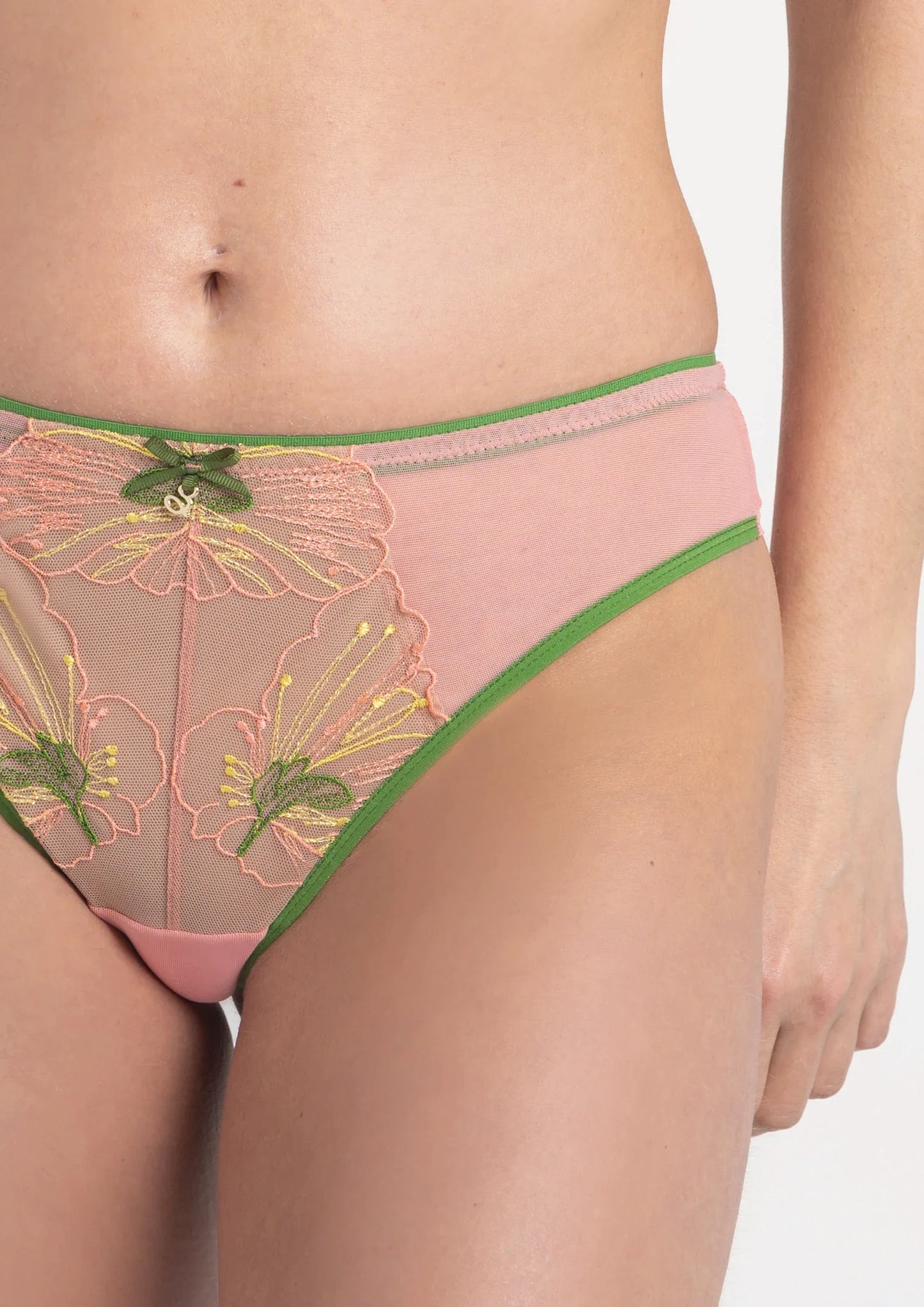 Samanta Lilly Hibiscus Sheer Brazilian Panty