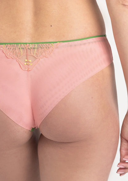 Samanta Lilly Hibiscus Sheer Brazilian Panty